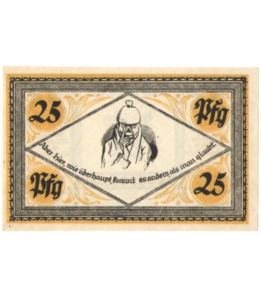 25 Pf banknot zastępczy Stolzenau an der Weser 1921