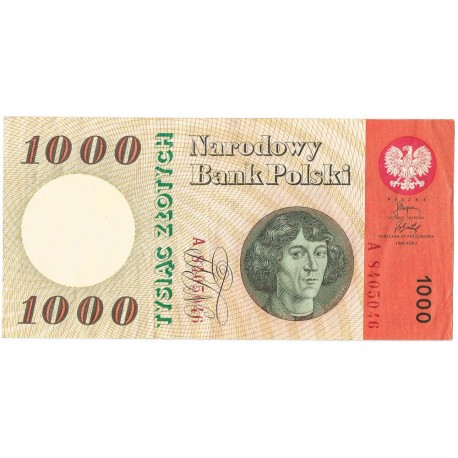 1000 zł 1965, Kopernik, seria A, stan 3