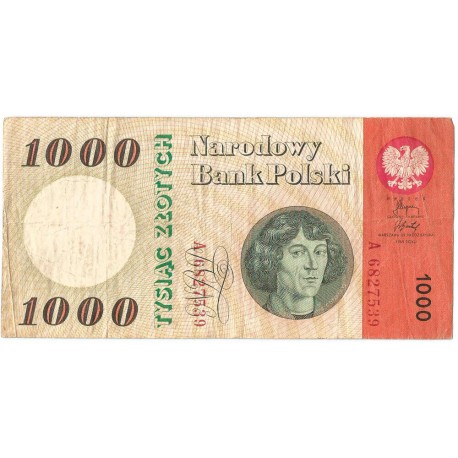 1000 zł 1965, Kopernik, seria A, stan 3-