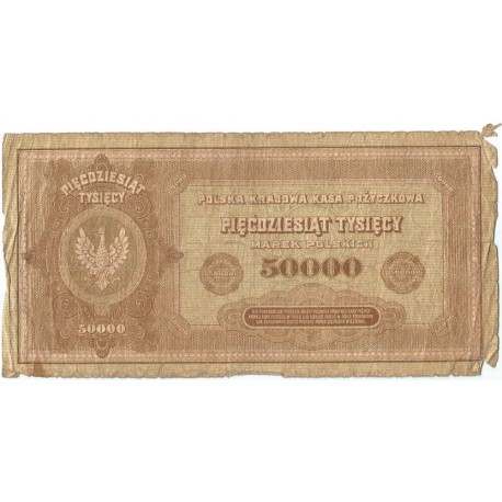 50000 marek polskich 1922, seria K, stan 5