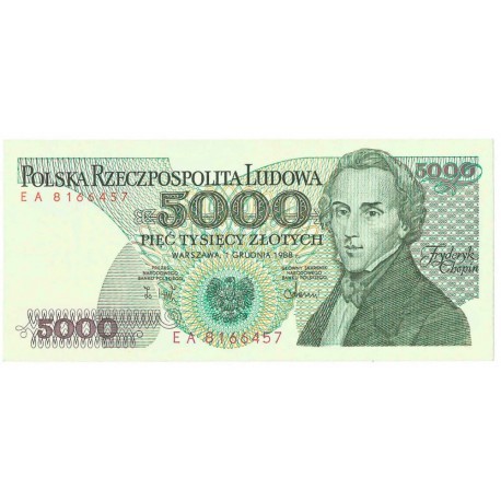 5000 zł Fryderyk Chopin,1988, seria EA, stan 2+