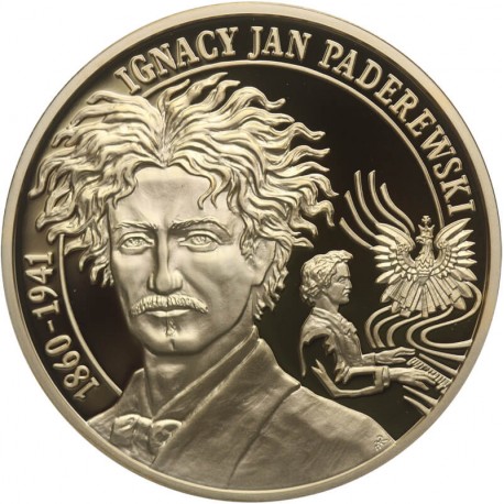 Medal, Wielcy Polacy, Ignacy Jan Paderewski 1860 - 1941