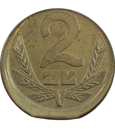 PRL 2 złote 1980 DESTRUKT st.2+