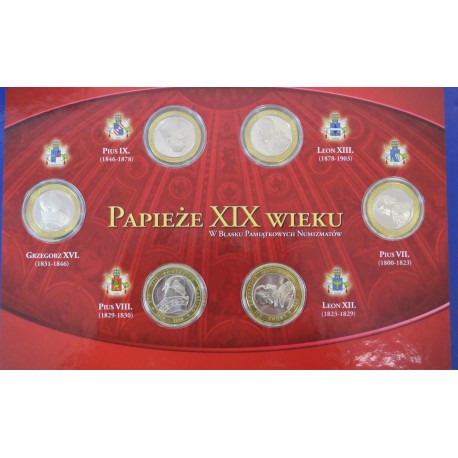 Wielcy Papieże w historii kościoła zestaw 6 medali w etui