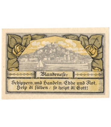 20 Pf banknot zastępczy Blankenese 1921