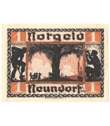 1 mark banknot zastępczy Neundorf 1921