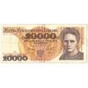 20000 zł, Maria Skłodowska-Curie, 1989, seria AP, stan 3-