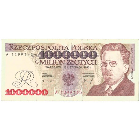 1000000zł Władysław Reymont 1993, seria A stan 3