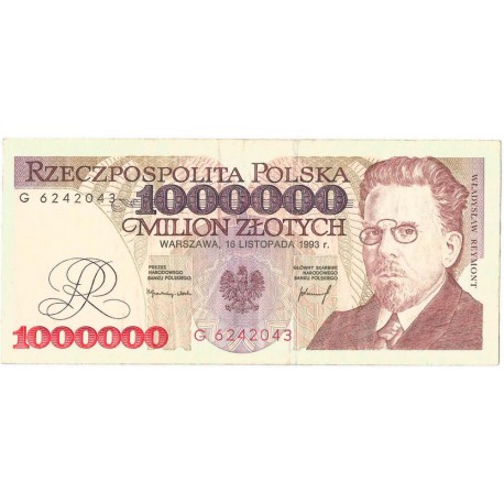 1000000zł Władysław Reymont 1993, seria G stan 3