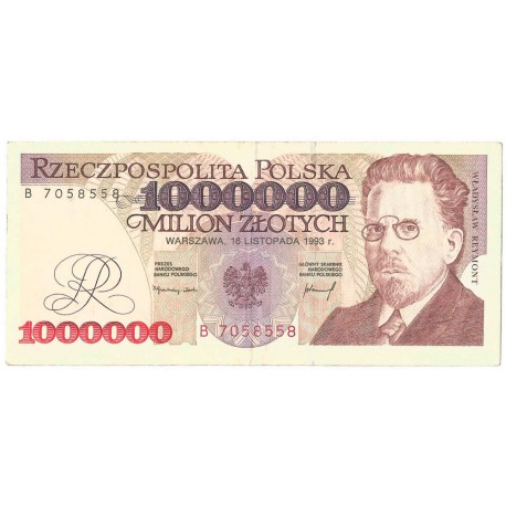 1000000zł Władysław Reymont 1993, seria B stan 3
