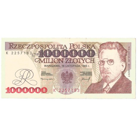 1000000zł Władysław Reymont 1993, seria K stan 3