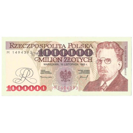 1000000zł Władysław Reymont 1993, seria M stan 3