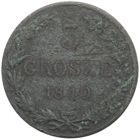 Królestwo Polskie 3 grosze 1840, stan 5