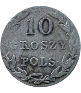 Królestwo Polskie 10 groszy polskich 1830 K-G