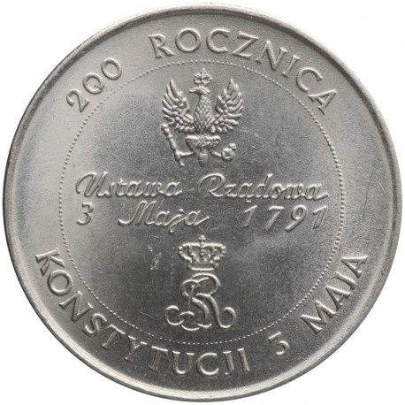 10000 zł, 200 Rocznica Konstytucji 3 Maja 1991