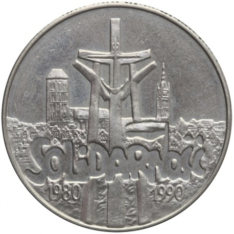 10000 złotych, 1990, Powstanie Solidarności, piękna, wyselekcjonowana