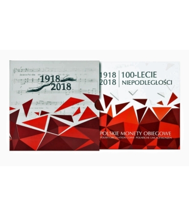 Zestaw polskich monet obiegowych 2018 - 100-lecie niepodległości