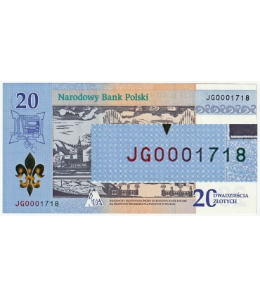 20 zł 300-lecie koronacji obrazu Matki Bożej #JG0001718