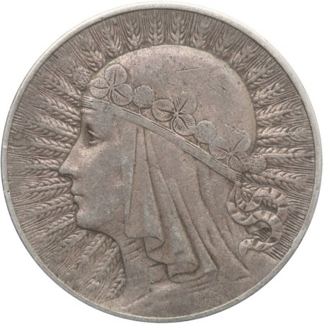 10 złotych Głowa kobiety 1933, stan 3+