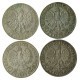 Lot: 4 x 10 złotych Głowa kobiety 1932, stan 3