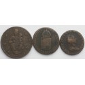 Lot Austria / Węgry: 1 x połtura 1763, 2 x krajcar 1790 + 1816