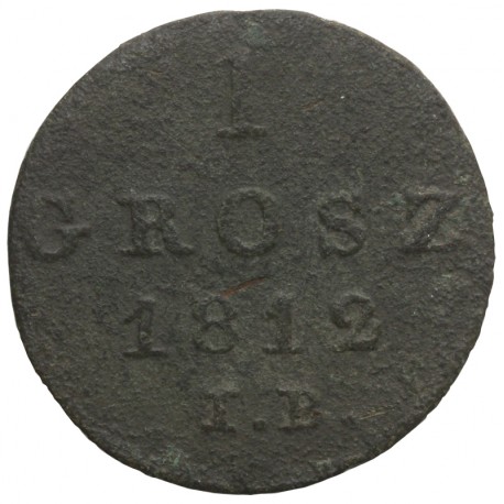 KSIĘSTWO WARSZAWSKIE - 3 grosze 1812 I. B. stan 5