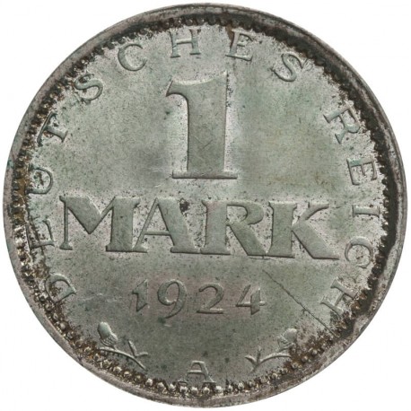 Niemcy 1 Reichs mark 1924 A, srebro