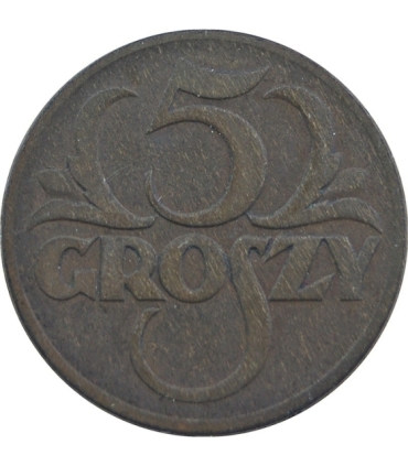 5 groszy 1931 rok, stan 3+