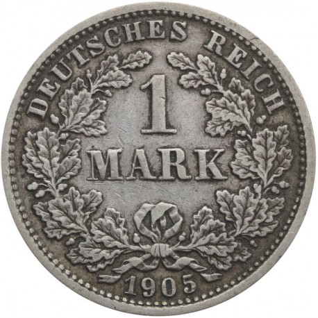 1 Marka 1905, D, stan 3, srebro
