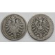 Lot: 2 x 1 Marka 1876, A i H, stan 3/3-, srebro