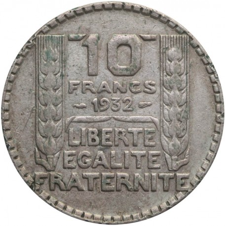 Francja 10 franków 1932, srebro