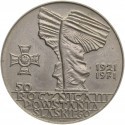 10 zł 50. Rocznica III Powstania Śląskiego, 1971, stan 2-/3+