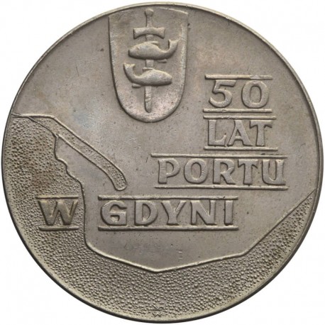 10 zł 50 lat portu w Gdyni, 1972, stan 2-/3+