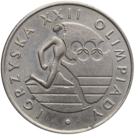 20 zł Igrzyska XXII Olimpiady, 1980, stan 2-/3+