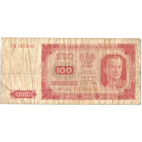 100 zł, 1948, seria FB, stan 4