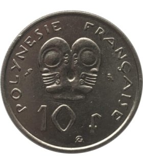 Polinezja Francuska 10 franków, 1975, stan 3