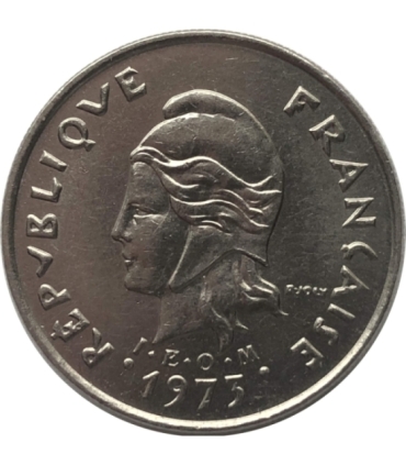 Polinezja Francuska 10 franków, 1975, stan 3