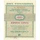 Bon towarowy 1 cent 1960, seria BI, stan 3