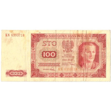 100 zł, 1948, seria KN, stan 3-/4+