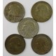 Lot: 5 x 5 złotych Głowa kobiety 1932-1934, stan 3