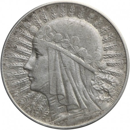 5 złotych głowa kobiety 1934, stan 2-