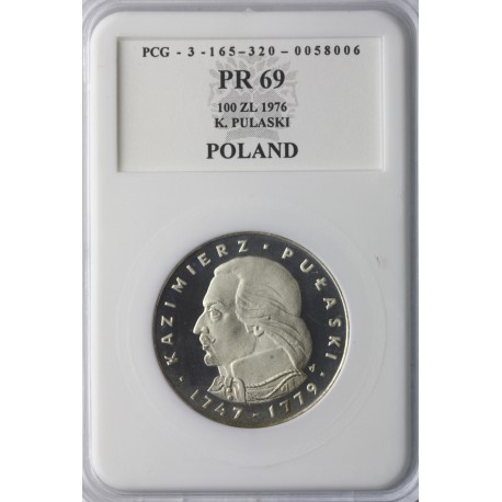 100 zł Pułaski 1976, PCG PR69