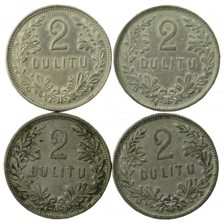 Lot, Litwa, 4 x 2 lity 1925, stan 3/3+