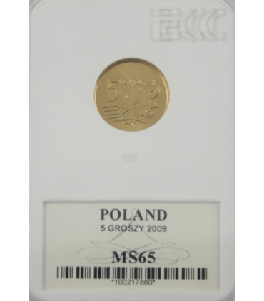 5 groszy 2009 MS 65