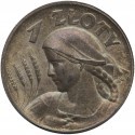 1 złoty 1925, Żniwiarka kropka po dacie, stan 1-, PIĘKNA