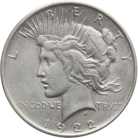 USA, 1 dolar 1922, Peace Dollar, Filadelfia, stan 3+