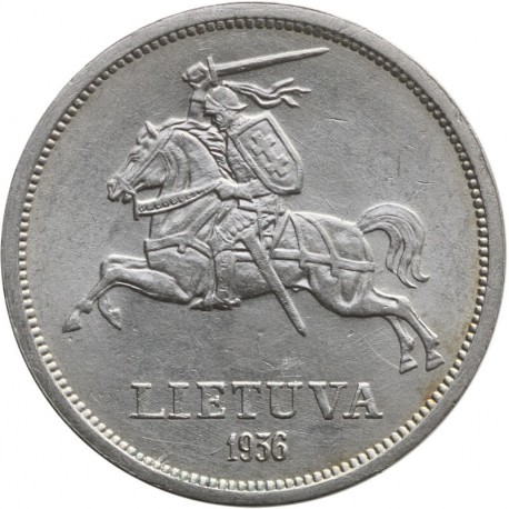 Litwa, 5 litów 1936, stan 2