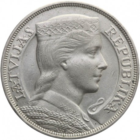 Łotwa, 5 łatów 1931, st. 2