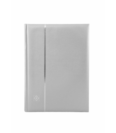 Klaser na znaczki 64 czarne strony Leuchtturm Comfort, srebrny