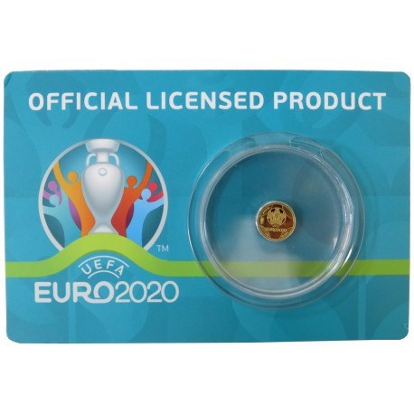 1 pound (funt) Licencjonowany produkt UEFA Euro 2020, złoto Au 9999, 0,5g